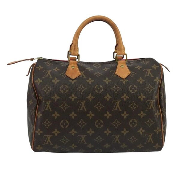 LOUIS VUITTON Monogram V Line Speedy 30 Hand Bag Pink LV Auth 111392A - Picture 3 of 16
